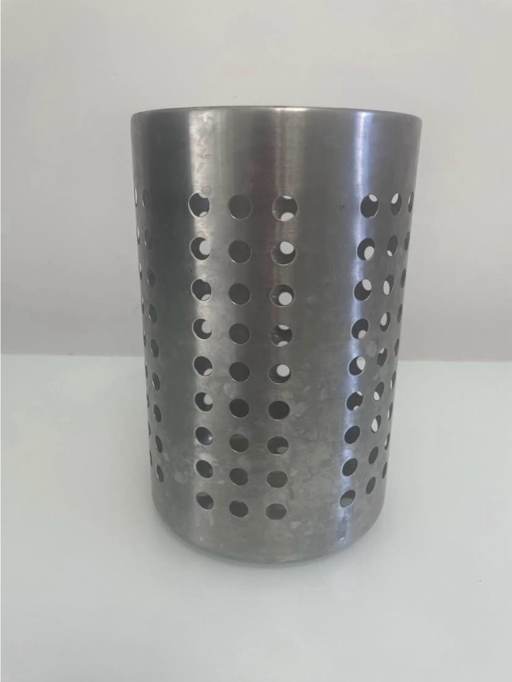 IKEA Stainless Steel Utensil Holder with Perforated Design
